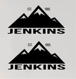 Custom Family Name Vinyl Decal Sticker for RVs  5th Wheel Campers