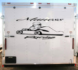 Custom Fast Go Cart Racing Team Vinyl Decal - Personalized Trailer Sticker