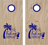 beach lake life cornhole decals