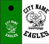 Fighting Eagles Football Cornhole Board Decal - School Mascot Sticker for Game Day Fun