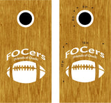 Football Team Cornhole Decals and Stickers for Bean Bag Toss Games