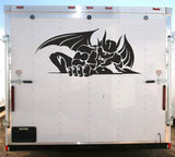 Gargoyle Racing Trailer Vinyl Decal - Durable Toy Hauler Sticker