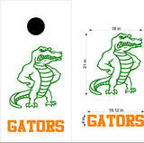 Gators Football Mascot Vinyl Decal Sticker for Cornhole Boards