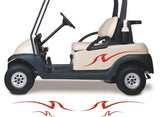 Golf Cart Decals Accessories Go Kart Stickers Tribal Flames Stripes GC71