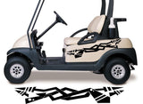 Golf Cart Go Kart Decals Side By Side Stickers Graphics Tribal Flames Stripes GG02