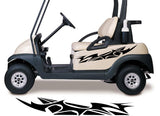 Golf Cart Go Kart Decals Side By Side Stickers Graphics Tribal Flames Stripes GG10
