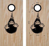 Gorilla Cornhole Board Decals - Fun Bean Bag Toss Stickers for Ultimate Game Style