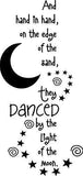 Hand in Hand They Danced in The Sand Family Words Quote Home Decor Vinyl Wall Art Stickers Decals Graphics