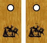 hunting fishing cornhole decal