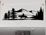 Cowboy Horse RV Camper Trailer Replacement Decal Sticker Scene CT09