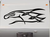 Equestrian Horse Flag Decal Sticker for Auto Truck and Trailer - RH002