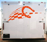 Horse Shoe Racing Decal for Auto Truck  Trailer - RH016