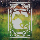 Horse Front Door Etched Decal Entry Way Decor Safety Film Stickers