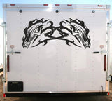 Horse Tribal Flames Decals Racing Trailer Vinyl Decal Toy Hauler Sticker