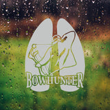 Etched Glass Vinyl Decal Bow Hunter Cabinet Entry Way Stickers