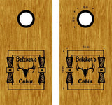 hunting fishing cornhole decal