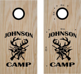 hunting fishing cornhole decal