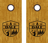 hunting fishing cornhole decal