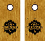 hunting fishing cornhole decal