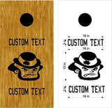 Irish Mascot Cornhole Board Decals - Team Stickers for Both Boards