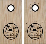 beach lake life cornhole decals