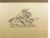 Jet Ski Car Wall Decal - Auto Wall Mural - Vinyl Stickers - Boys Room Decor