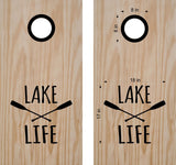 beach lake life cornhole decals