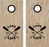 beach lake life cornhole decals