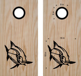 hunting fishing cornhole decal