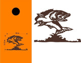 hunting fishing cornhole decal