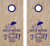 beach lake life cornhole decals
