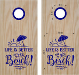 beach lake life cornhole decals