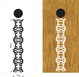 Tribal Lines Cornhole Decals for Bean Bag Toss Games - Customizable Stickers