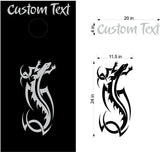 Lizard Gecko Tribal Vinyl Decal for Cornhole Boards  Unique Game Decor