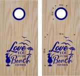 beach lake life cornhole decals
