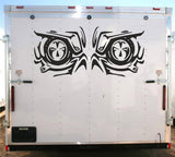 Mad Eyes Racing Trailer Vinyl Decal  Durable Toy Hauler Sticker for Customization