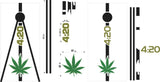 Mary Jane 420 Leaf Vinyl Decal for Cornhole Boards  Fun Cannabis-Inspired Sticker