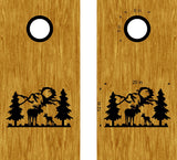 hunting fishing cornhole decal