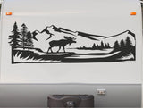 Moose Mountains RV Camper Decal - Trailer Replacement Sticker Scene CT05