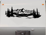 Mountains Lake Deer RV Vinyl Decal Sticker for 5th Wheel  Motor Home - M001