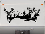 Mountains Lake Deer RV Camper 5th Wheel Motor Home Vinyl Decal Sticker    V07