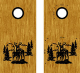 hunting fishing cornhole decal