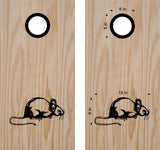 Mouse Cornhole Board Decals - Fun Animal Bean Bag Toss Stickers