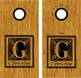 Personalized Mr  Mrs Cornhole Board Vinyl Decal with Wedding Date