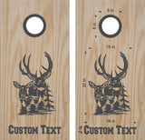 hunting fishing cornhole decal