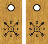 Nautical Compass Vinyl Decal Sticker for Cornhole Boards
