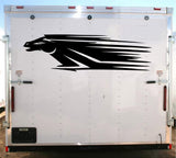 Horse Racing Decal Sticker for Auto Truck  Trailer - RH012 Design