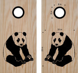 Panda Bear Cornhole Board Decals - Fun Bean Bag Toss Stickers for Customizable Game Boards
