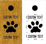 Paw Print Tigers Cornhole Board Decals for Sports Teams Set of 2 Stickers