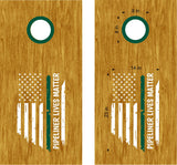Custom Pipeliner Cornhole Boards with Lives Matter Decals - Fun Bean Bag Toss Game